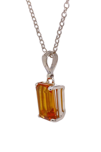 Sterling Silver Citrine Pendant. GA-446