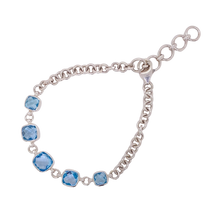 Load image into Gallery viewer, Sterling Silver Blue Topaz Bracelet. GA-439
