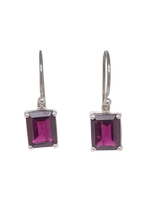 Load image into Gallery viewer, Sterling Silver Rhodolite Garnet Earrings. GA-465
