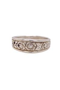 Sterling Silver Roses Ring. J13S