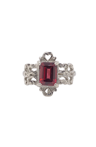 Sterling Silver Garnet Renee Ring. J16SG