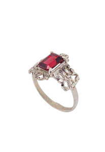 Sterling Silver Garnet Renee Ring. J16SG