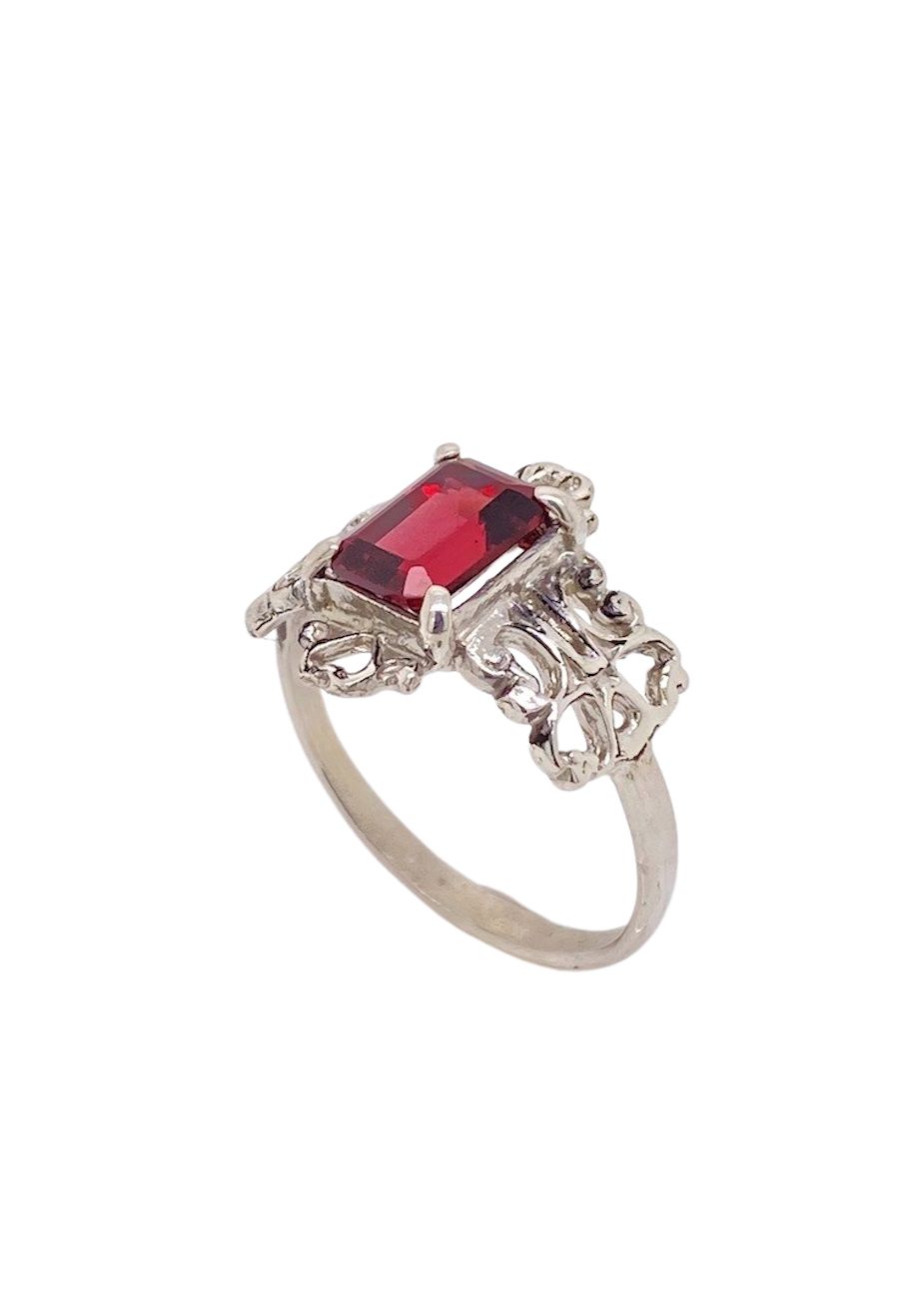 Sterling Silver Garnet Renee Ring. J16SG
