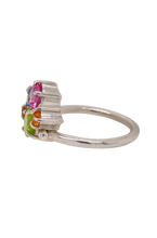Load image into Gallery viewer, Sterling Silver Gemstone Cluster Ring. J50S
