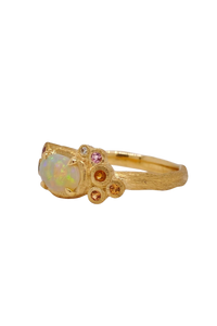 9ct Yellow Gold Opal and Multi Gemstone Ring. MMS10174C