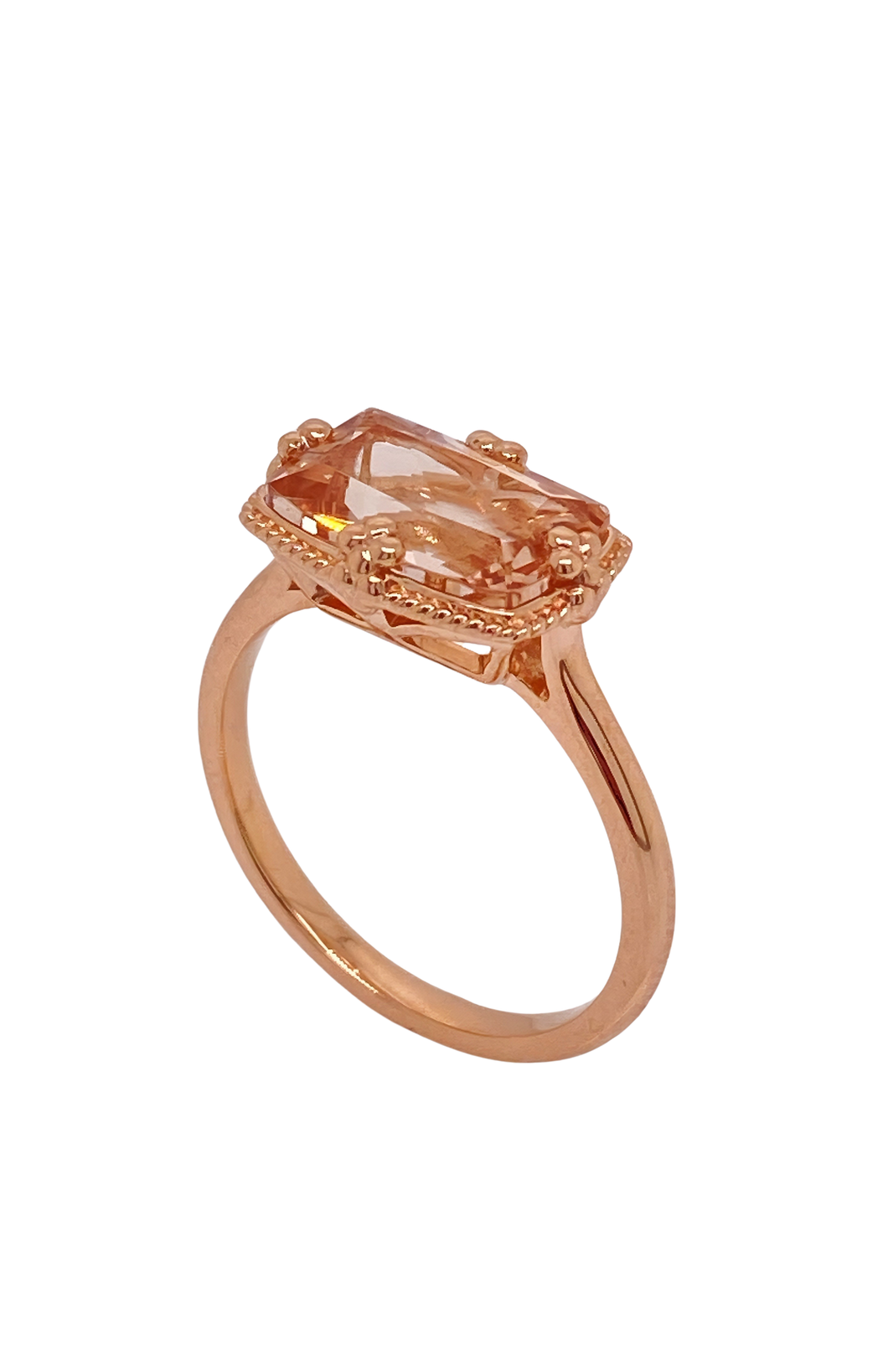 9ct Yellow Gold Morganite Ring. MM2813M