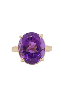9ct Yellow Gold Amethyst Ring. MM739AM