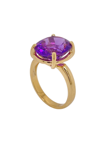 9ct Yellow Gold Amethyst Ring. MM739AM