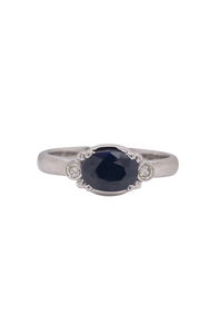 9ct White Gold Sapphire and Diamond Ring. MM606WS