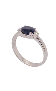 9ct White Gold Sapphire and Diamond Ring. MM606WS