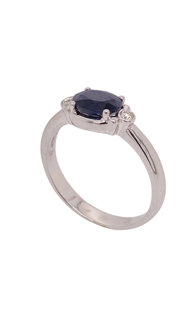 9ct White Gold Sapphire and Diamond Ring. MM606WS