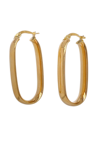 9ct Yellow Gold Hoop Earrings. SCAN2