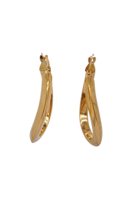 9ct Yellow Gold Hoop Earrings. SCAN1