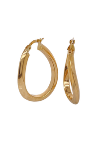 9ct Yellow Gold Hoop Earrings. SCAN1