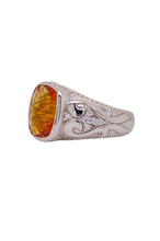 Load image into Gallery viewer, Sterling Silver Citrine and Cubic Zirconia Ring. HIM69
