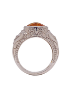 Load image into Gallery viewer, Sterling Silver Citrine and Cubic Zirconia Ring. HIM69
