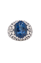 Load image into Gallery viewer, Sterling Silver London Blue Topaz Ring. HIM23
