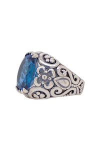 Sterling Silver London Blue Topaz Ring. HIM23