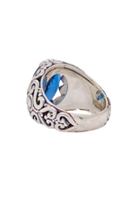 Load image into Gallery viewer, Sterling Silver London Blue Topaz Ring. HIM23
