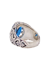 Sterling Silver London Blue Topaz Ring. HIM23