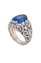 Load image into Gallery viewer, Sterling Silver London Blue Topaz Ring. HIM23
