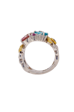 Load image into Gallery viewer, Sterling Silver, Brass and Multi Toned Tourmaline Ring. HIM82
