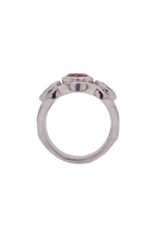 Load image into Gallery viewer, Sterling Silver Pink Tourmaline, Morganite and Cubic Zirconia Ring. HIM112
