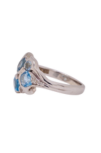 Load image into Gallery viewer, Sterling Silver Blue Topaz Ring. HIM115
