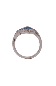 Sterling Silver Blue Topaz Ring. HIM115