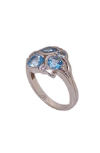 Load image into Gallery viewer, Sterling Silver Blue Topaz Ring. HIM115
