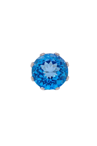 Sterling Silver Swiss Blue Topaz Ring. HIM72