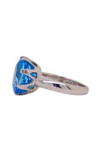 Load image into Gallery viewer, Sterling Silver Swiss Blue Topaz Ring. HIM72
