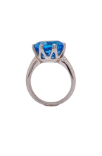 Load image into Gallery viewer, Sterling Silver Swiss Blue Topaz Ring. HIM72
