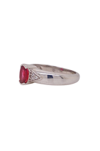 Load image into Gallery viewer, Sterling Silver Pink Tourmaline and Cubic Zirconia Ring. HIM105
