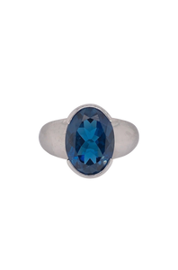 Sterling Silver London Blue Topaz Ring. HIM71