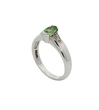 Load image into Gallery viewer, Sterling Silver Green Tourmaline and Cubic Zirconia Ring. HIM68
