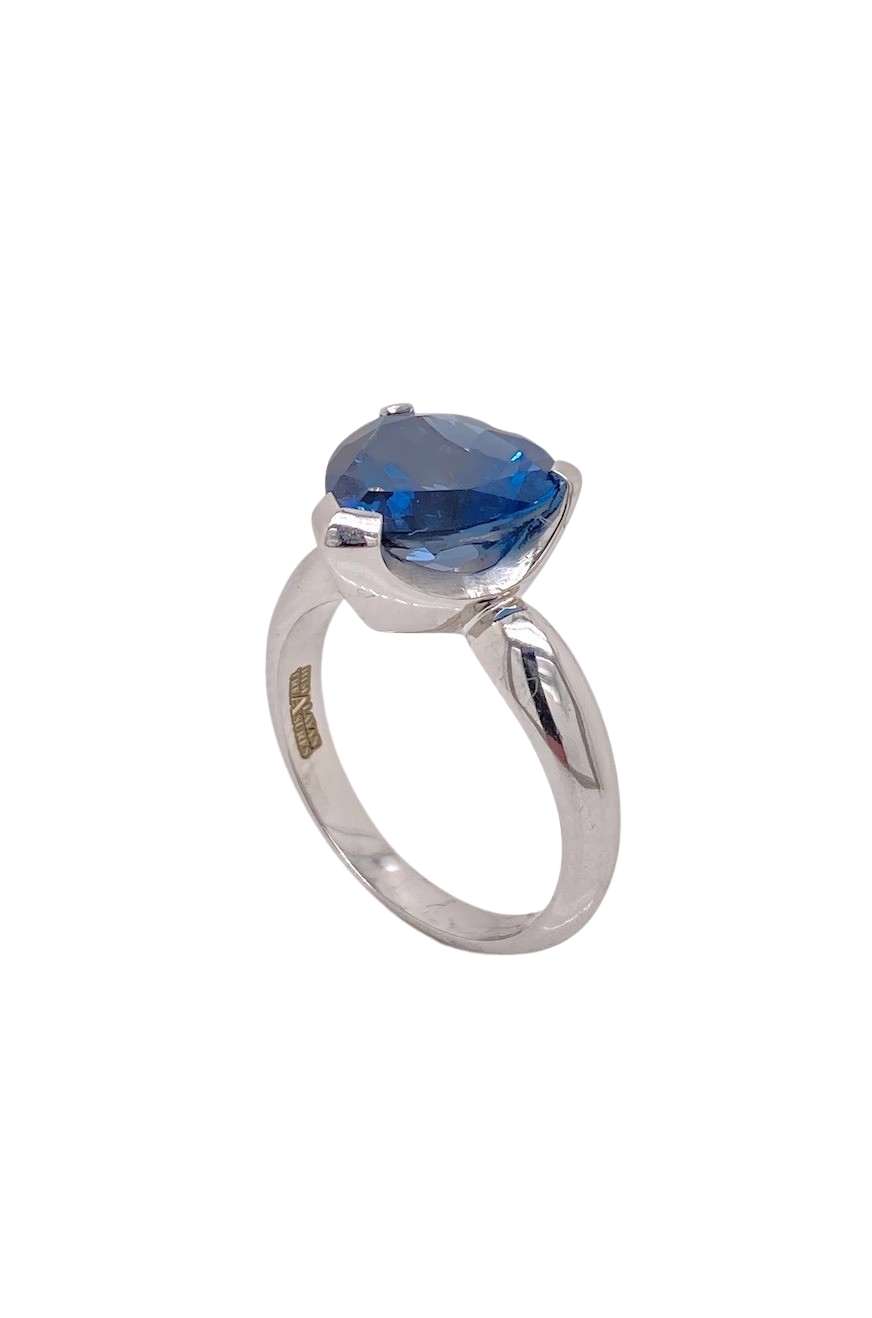 Sterling Silver London Blue Topaz Ring. HIM80