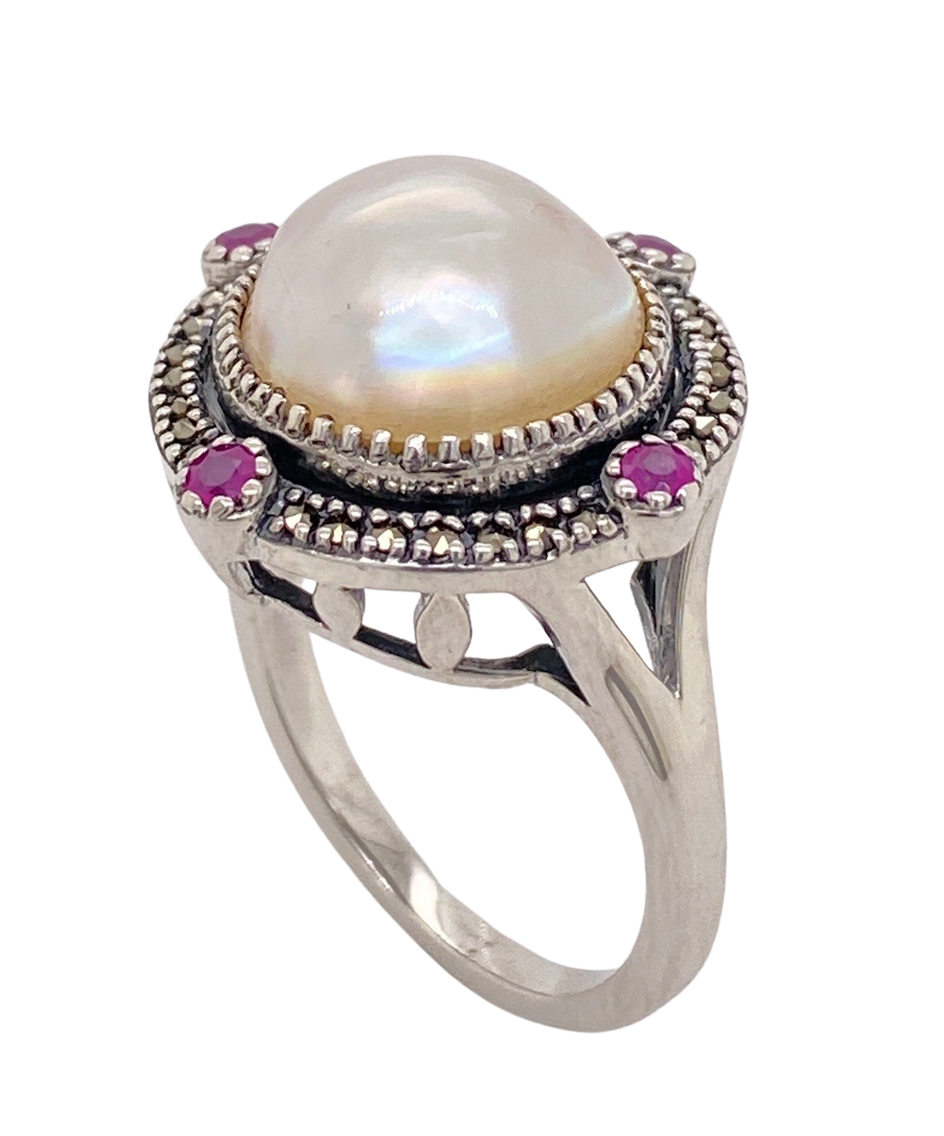 White pearl ring price deals