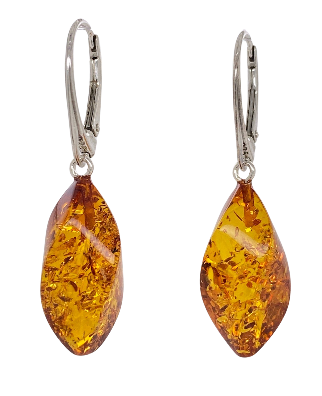 Gold deals amber earrings