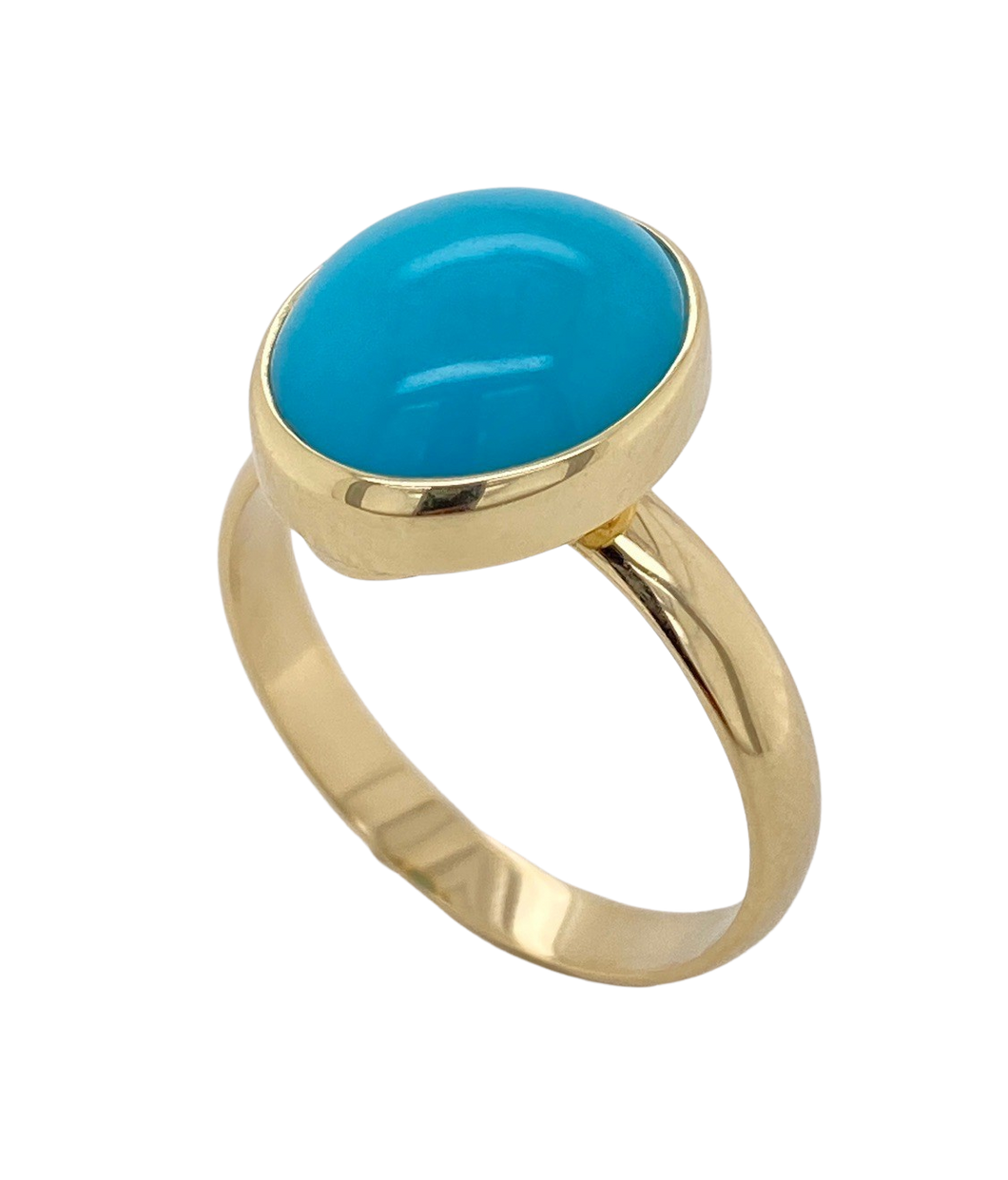 9Ct Yellow Gold Turquoise Ring. GA 264