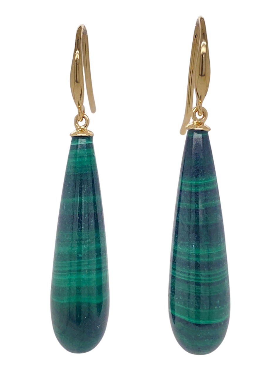 Gold 2025 malachite earrings