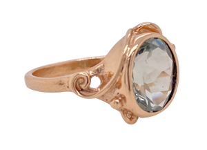 9Ct Rose Gold Prasiolite 'Harker' Ring. J8P