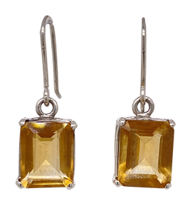 Sterling Silver Citrine 'Geisen' Earrings. J501C