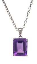 Load image into Gallery viewer, Sterling Silver Amethyst Pendant. KH7
