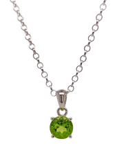 Load image into Gallery viewer, Sterling Silver Peridot Pendant. KH16
