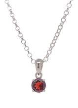 Load image into Gallery viewer, Sterling Silver Garnet Pendant. KH19
