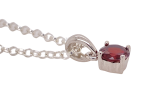 Sterling Silver Garnet Pendant. KH19