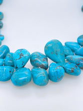 Load image into Gallery viewer, Sterling Silver Turquoise Beaded Necklace. J244
