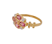 Load image into Gallery viewer, 9Ct Yellow Gold Pink Tourmaline and Diamond Ring. CH21
