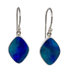 Sterling Silver Opal Earrings. GA-342